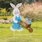 Glitzhome&#xAE; 30.5&#x22; Easter Bunny Cart Wooden D&#xE9;cor